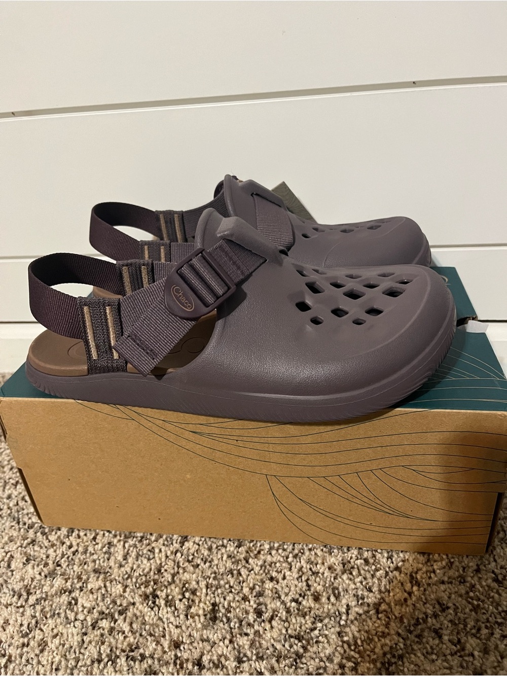 Chaco Women’s Closed-Toe Slingback Sandals in Dark Plum